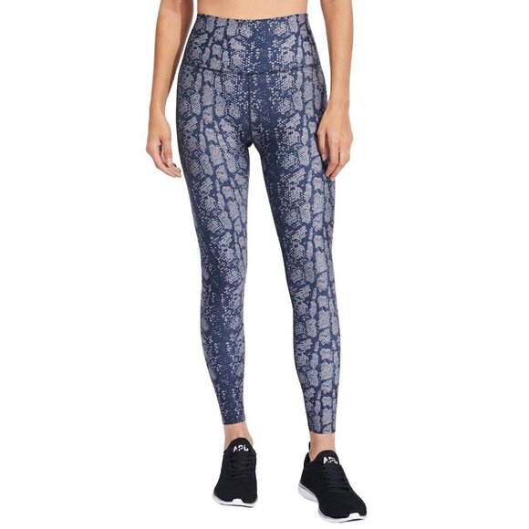 SOULCYCLE High Rise Milestone Snakeskin Tights In Odyssey Snake Print - Picture 1 of 8